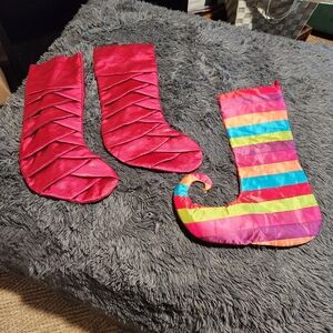 Festive Red and Multicolor Christmas Stockings